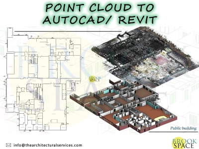 Autocad as built drawings using point cloud scans