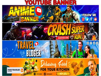 A professional custom, gaming youtube banner