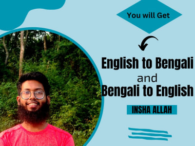 English-to-Bengali and Bengali-to-English Translation Insha Allah