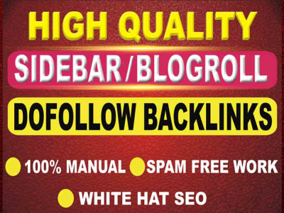 High DA DR BLOGROLL SIDEBAR Backlinks | Upwork