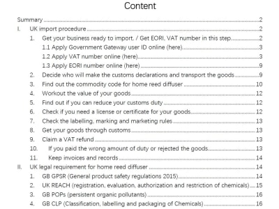 Complete compliance requirements for a certain product