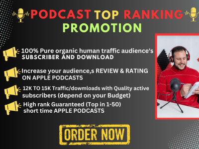 Organic Apple podcast promotion and marketing to boost your podcast.