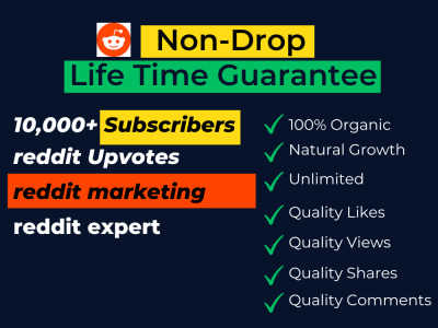 Reddit followers, Reddit Marketing, Reddit Subscribers and Reddit Upvotes