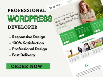 A one page website or landing page in WordPress