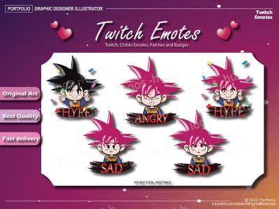 Draw sub badges , bit badges , emotes for twitch , discord emoji ,   by Pro_graphics_99