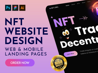 NFT Website UI Design | NFT Landing Page | NFT Home Page Design | NFT Figma