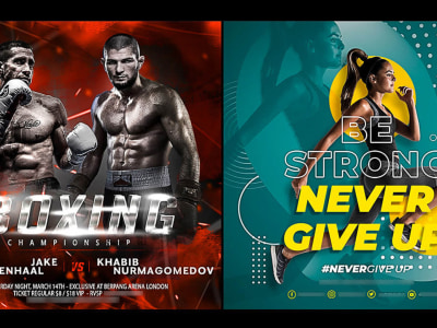 Design a professional advertising sports flyer or poster