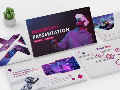 An investor pitch deck or Powerpoint presentation for your business