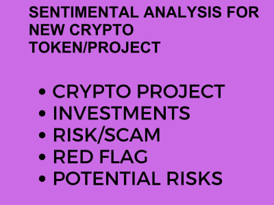 Sentiment analysis for a crypto or blockchain token/project