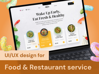 Any kind of UI/UX design service for food & restaurant company | Upwork