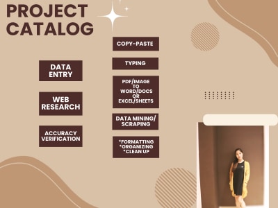 Data Entry, Web Research/Scraping, Data Organization, Copy-Paste, Typing