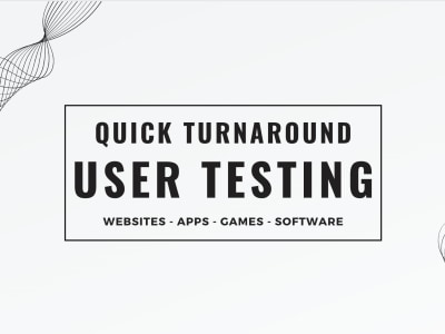 User testing for your website/game/app/software (Fast service)