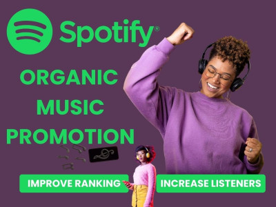 Organic spotify music listeners, ranking, music promotion