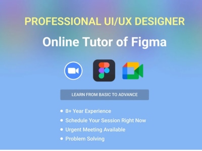 Professional online tutor for UX UI design with figma and xd