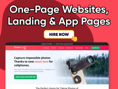 A One Page Website | Landing Page | App Page | Landing Page for Mobile App