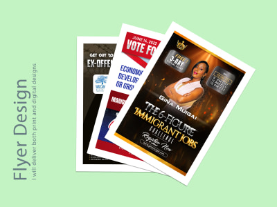 Professional web/print-ready flyer/poster in 24 hours