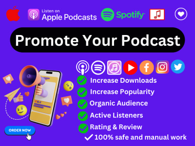 Organic Podcast Promotion With Huge Downloads And Rating Your Apple Podcast