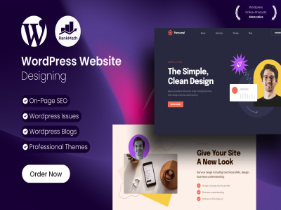 Minimalist personal portfolio wordpress website