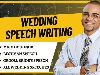 Heartfelt wedding speech, best man speech maid of honor speech vow in 7hrs
