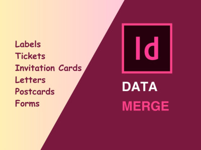 Indesign data merge for labels, letters, tickets, cards, images, art