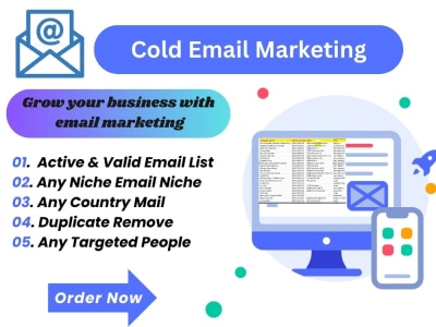 Targeted niche, active and valid email list for email marketing.
