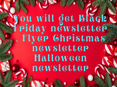 Black Friday newsletter, Flyer Christmas newsletter Halloween newsletter