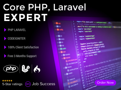 PHP Expert, PHP Laravel Developer, PHP MySQL Developer, Core PHP, Laravel