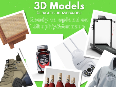 High-quality 3D GLB models to upload on your Shopify and Amazon stores