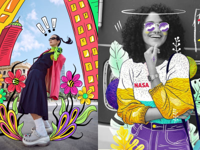 Any photo edited with a build in illustration with your style!