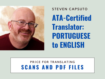 An ATA-certified Portuguese-English translation from SCANNED pages or a