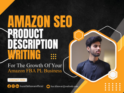 View of Amazon product descriptions for better sales using SEO-optimized ...