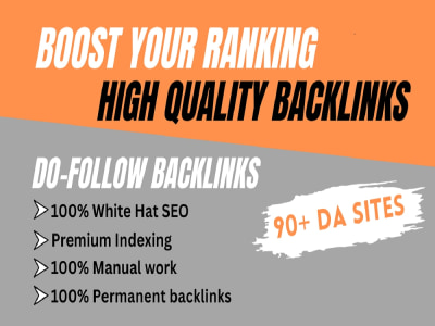 High-quality backlinks with 50+ DA sites