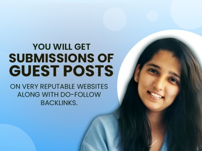 Submissions of guest posts on very reputable websites