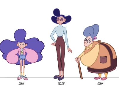 Original professional cartoon 2D CHARACTER DESIGN