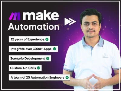 MAKE.com (integromat) Automation with Free Ideation Session | 12 Yrs Exp.