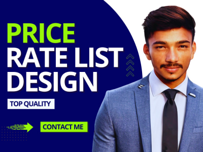 A price list rate list invoice food menu restaurant menu sale sheet design