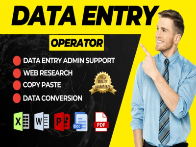 Data entry, data input, copy paste, and data collection , database ...