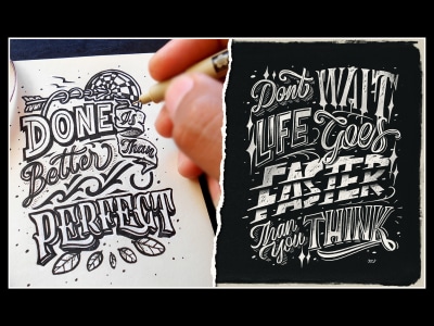 Hand lettering logotype wordmark and monogram design for your business ...