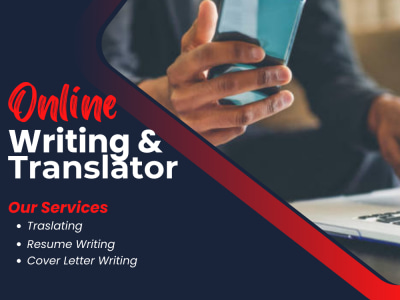 Anything related to english especially translating, writing and data