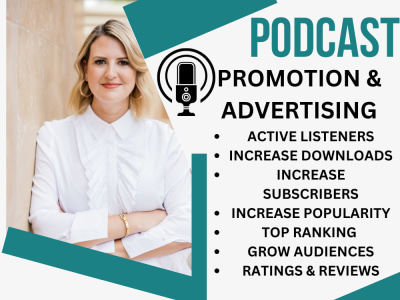 Real promotion to your podcast to get subscribers listeners downloads rate