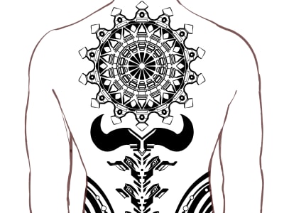 A personalized neo/tribal tattoo for your body