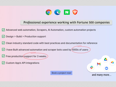 An awesome automation and scraper chrome extension bots