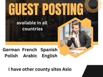 Guest posting on high da German usa Spanish Arabic and other countries