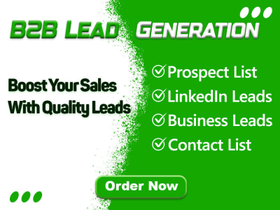 High-Quality B2B Lead Generation, Prospect List, LinkedIn Leads, Email List