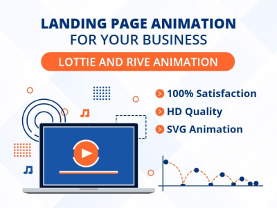 Website Landing Page Animation Lottie JSON Animated Landing Page