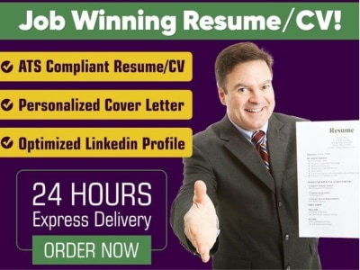 ATS Compliant Resume/CV, Cover Letter and Linkedin Profile [24 hours]
