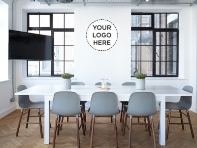 A professional zoom virtual background with your logo