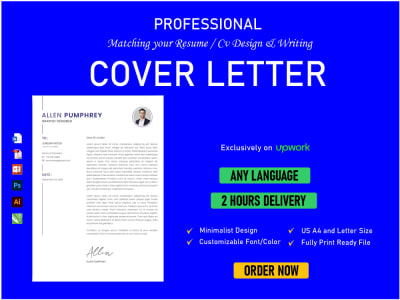 A successful and tailored cover letter based on your resume in 2 hours