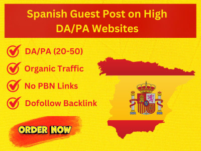 High DA/PA Guest posts on Spanish Websites