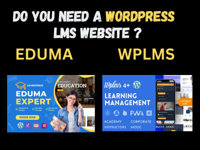 WordPress WPLMS and Eduma LMS website creation.